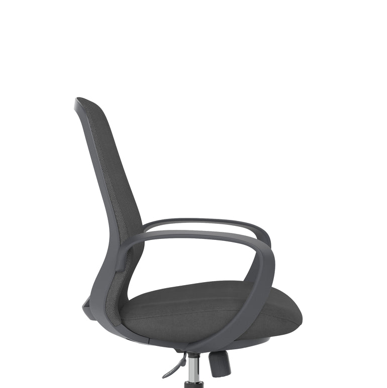 Ariel Mesh Office Chair with Arms – Ergonomic Task Operator Design, Mesh & Nylon, Multiple Colours, Self-Assembly, 3 Year Warranty