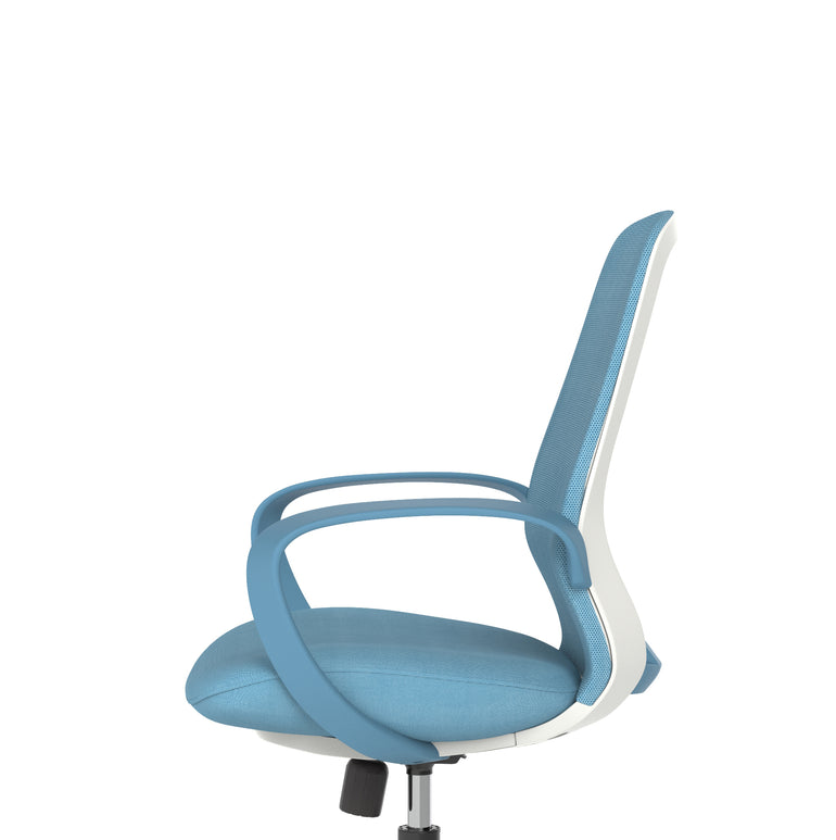 Ariel Mesh Office Chair with Arms – Ergonomic Task Operator Design, Mesh & Nylon, Multiple Colours, Self-Assembly, 3 Year Warranty