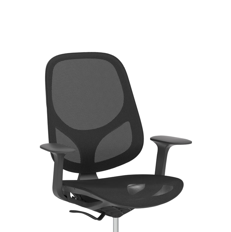 Tutti Mesh Medium Back Office Chair with Arms, Multiple Colours, Self-Assembly, Mesh & Polypropylene, 3 Year Mechanical Warranty – Modern Task Operator Computer Chair