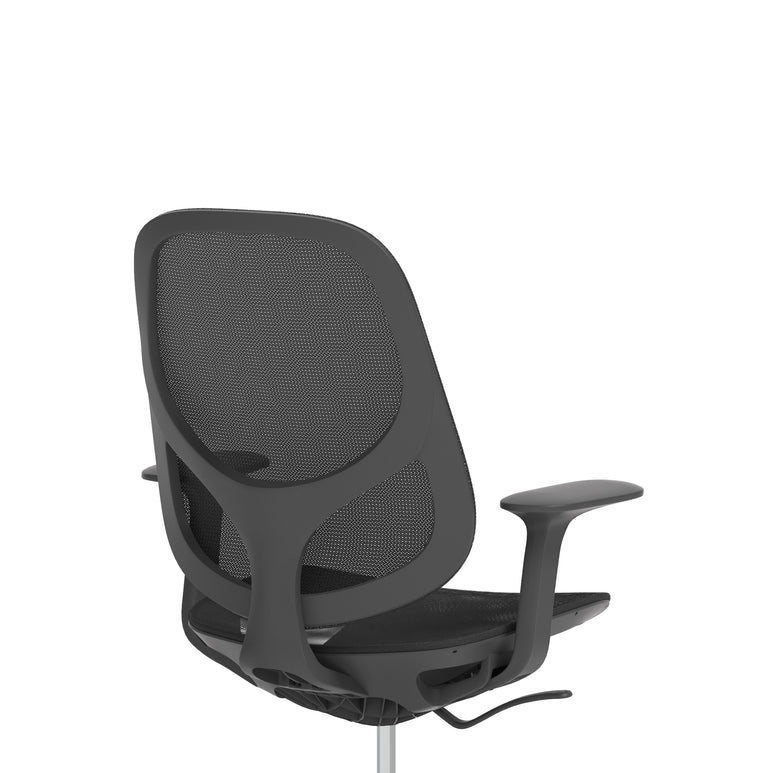 Tutti Mesh Medium Back Office Chair with Arms, Multiple Colours, Self-Assembly, Mesh & Polypropylene, 3 Year Mechanical Warranty – Modern Task Operator Computer Chair