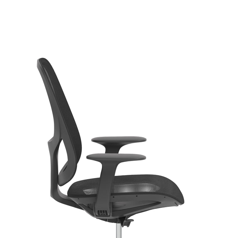 Tutti Mesh Medium Back Office Chair with Arms, Multiple Colours, Self-Assembly, Mesh & Polypropylene, 3 Year Mechanical Warranty – Modern Task Operator Computer Chair