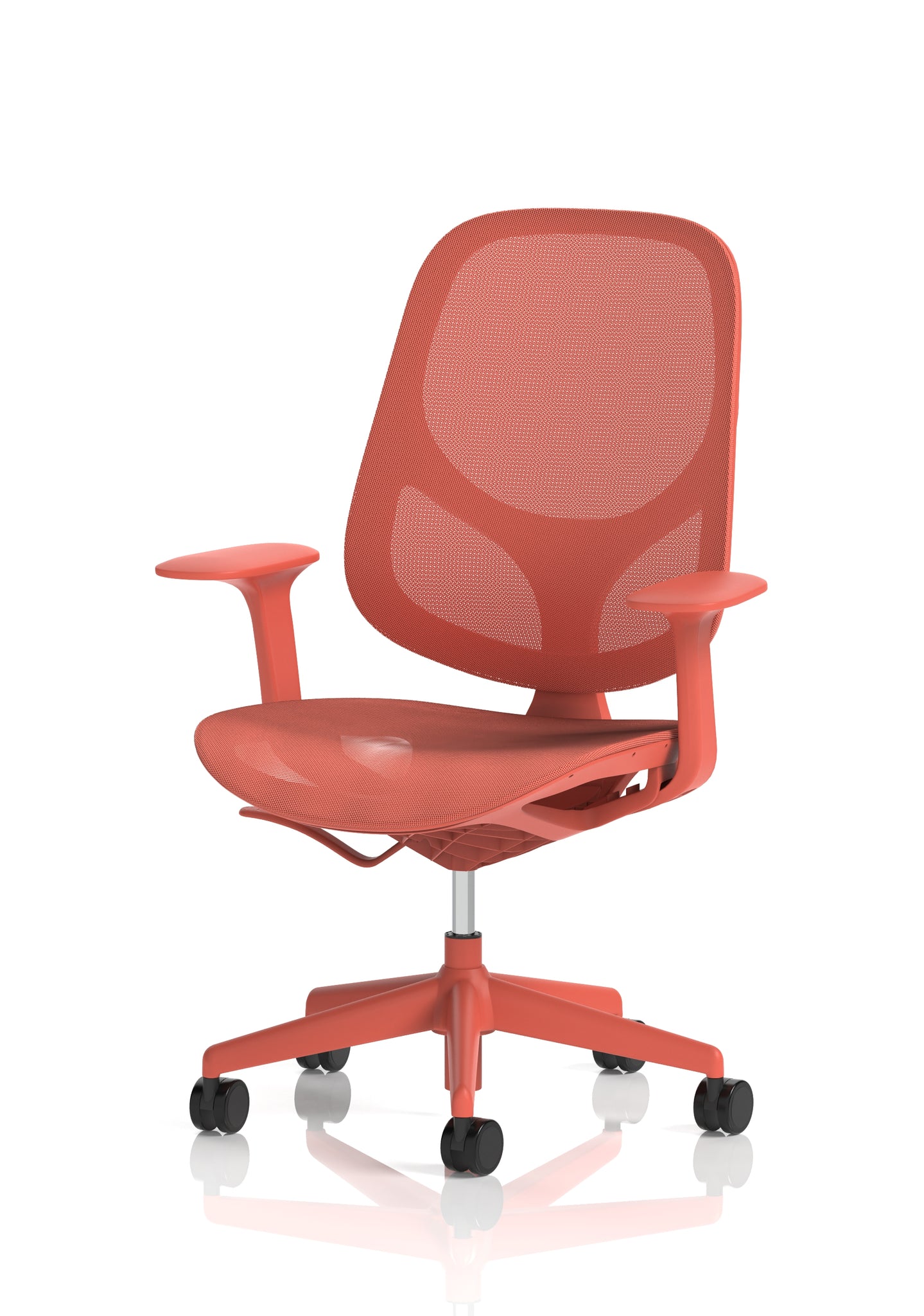 Tutti Mesh Medium Back Office Chair with Arms, Multiple Colours, Self-Assembly, Mesh & Polypropylene, 3 Year Mechanical Warranty – Modern Task Operator Computer Chair