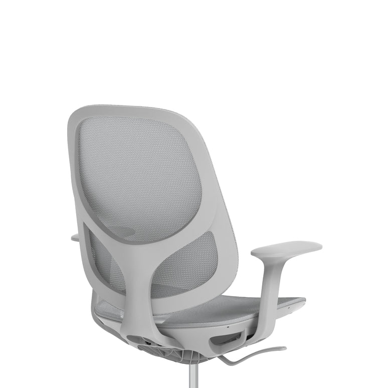 Tutti Mesh Medium Back Office Chair with Arms, Multiple Colours, Self-Assembly, Mesh & Polypropylene, 3 Year Mechanical Warranty – Modern Task Operator Computer Chair