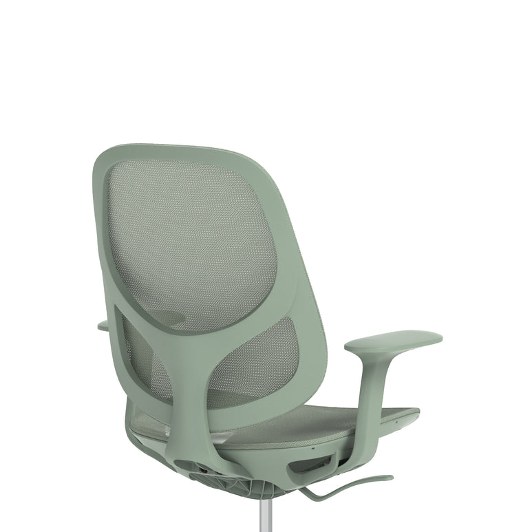 Tutti Mesh Medium Back Office Chair with Arms, Multiple Colours, Self-Assembly, Mesh & Polypropylene, 3 Year Mechanical Warranty – Modern Task Operator Computer Chair