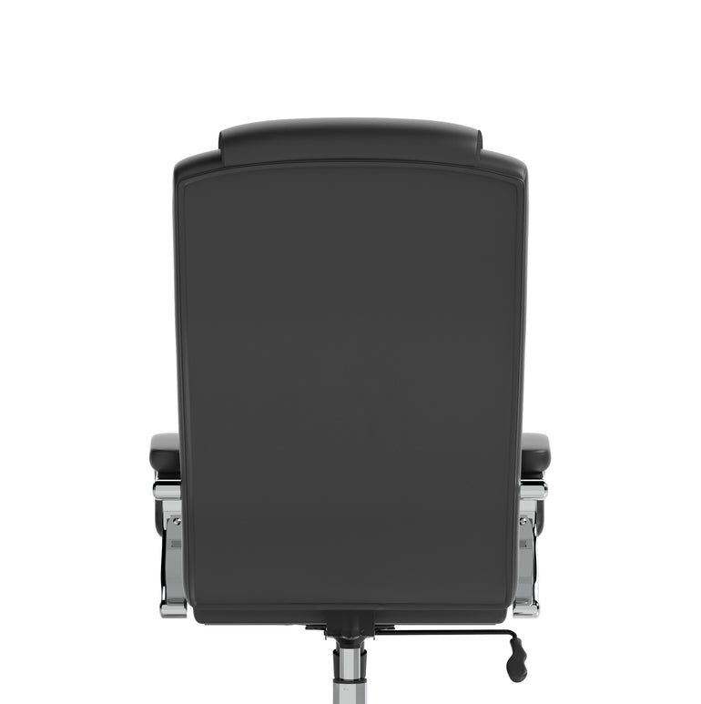 Austin Heavy Duty Ergonomic Task Office Chair, Black PU Leather, Steel Frame, Adjustable, Self-Assembly, 3 Year Warranty