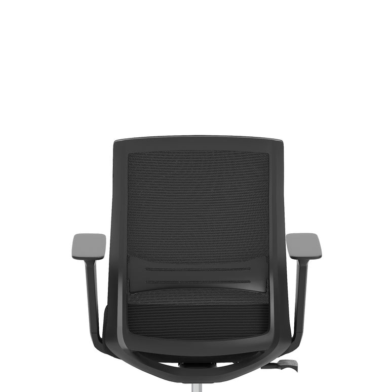 Ventra Mesh Back Office Chair, Black Fabric, Height Adjustable Arms, with or without Headrest, Ergonomic Task Operator Chair, Self-Assembly, 5 Year Warranty