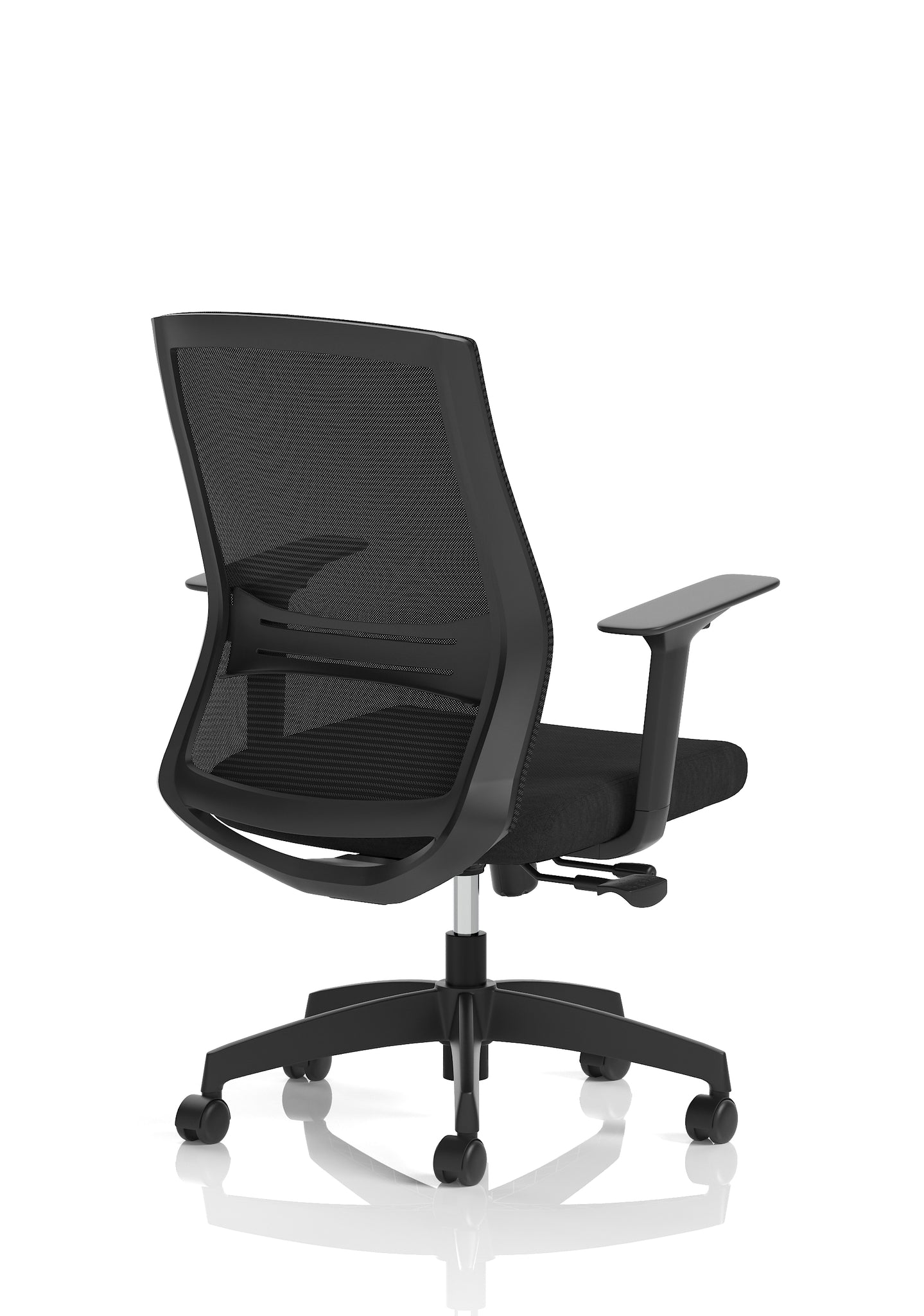 Ventra Mesh Back Office Chair, Black Fabric, Height Adjustable Arms, with or without Headrest, Ergonomic Task Operator Chair, Self-Assembly, 5 Year Warranty