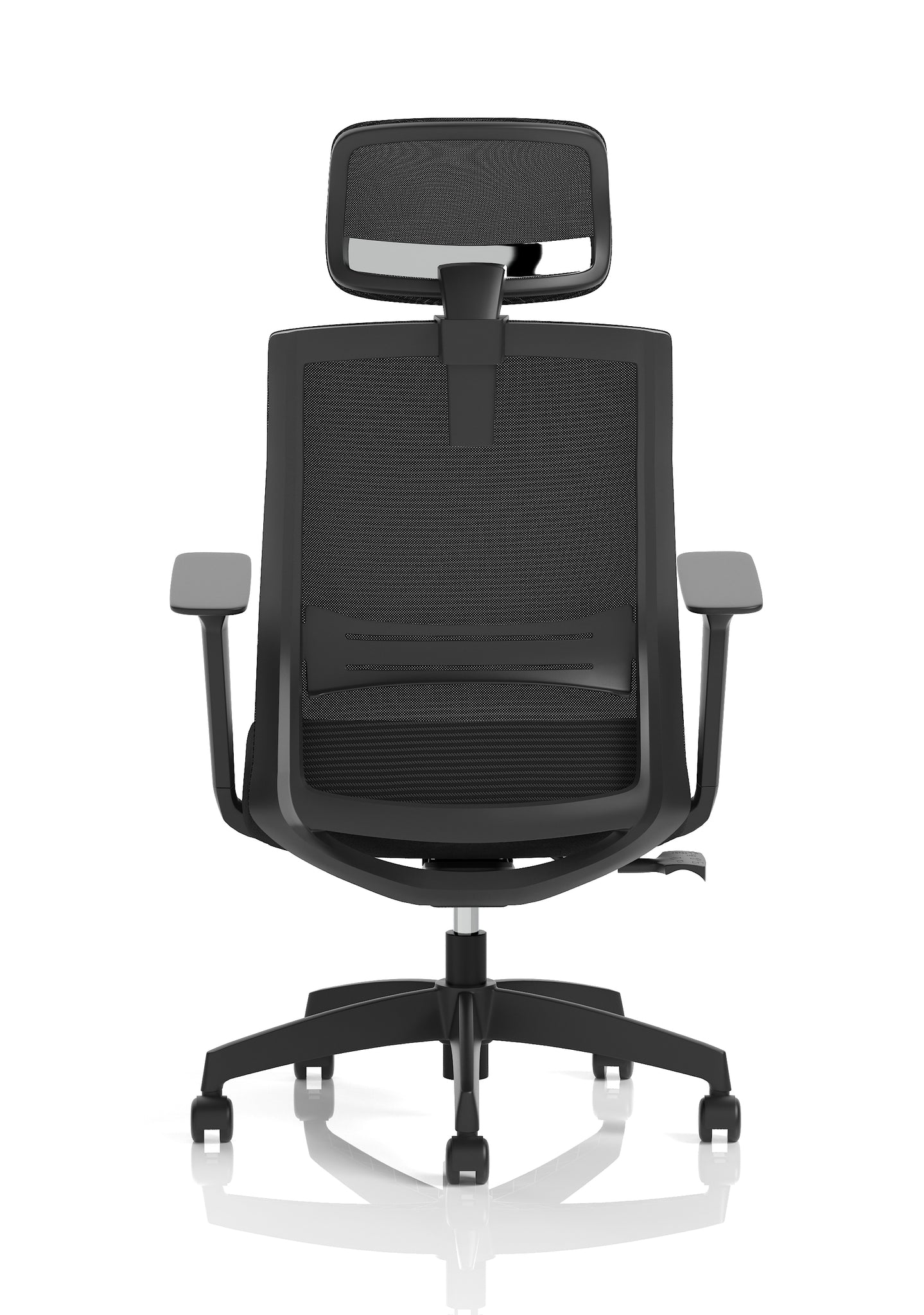 Ventra Mesh Back Office Chair, Black Fabric, Height Adjustable Arms, with or without Headrest, Ergonomic Task Operator Chair, Self-Assembly, 5 Year Warranty