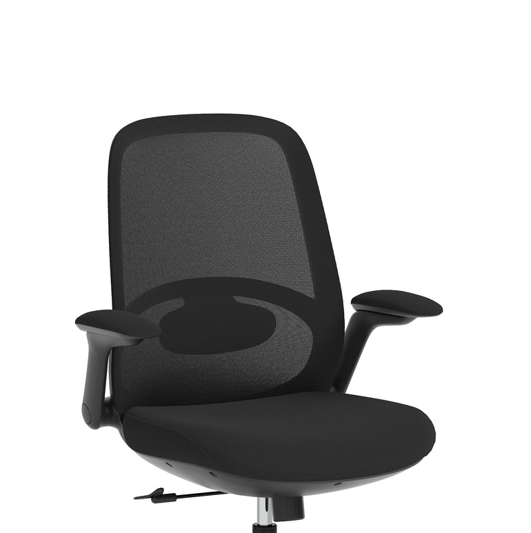 Crew 2 Ergonomic Mesh Back Task Chair, Black – Breathable Fabric, Self-Assembly, 5 Year Warranty