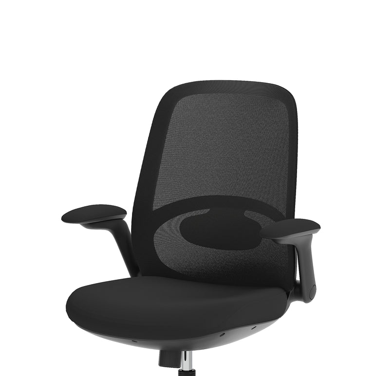 Crew 2 Ergonomic Mesh Back Task Chair, Black – Breathable Fabric, Self-Assembly, 5 Year Warranty