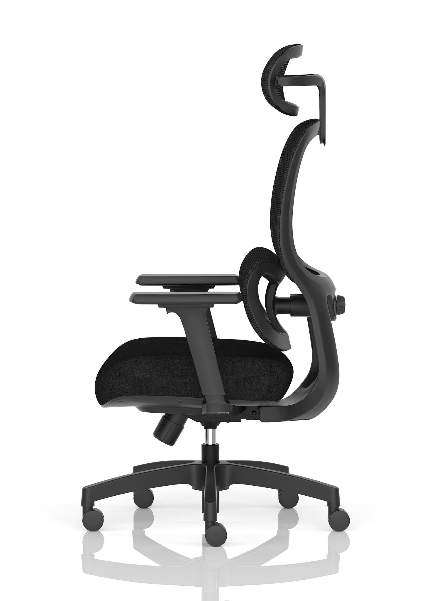 Rowan Mesh Back Office Chair – Black, Ergonomic, Self-Assembly, Durable Fabric & Polypropylene, 5-Year Mechanical Warranty – Modern Home or Office Desk Chair