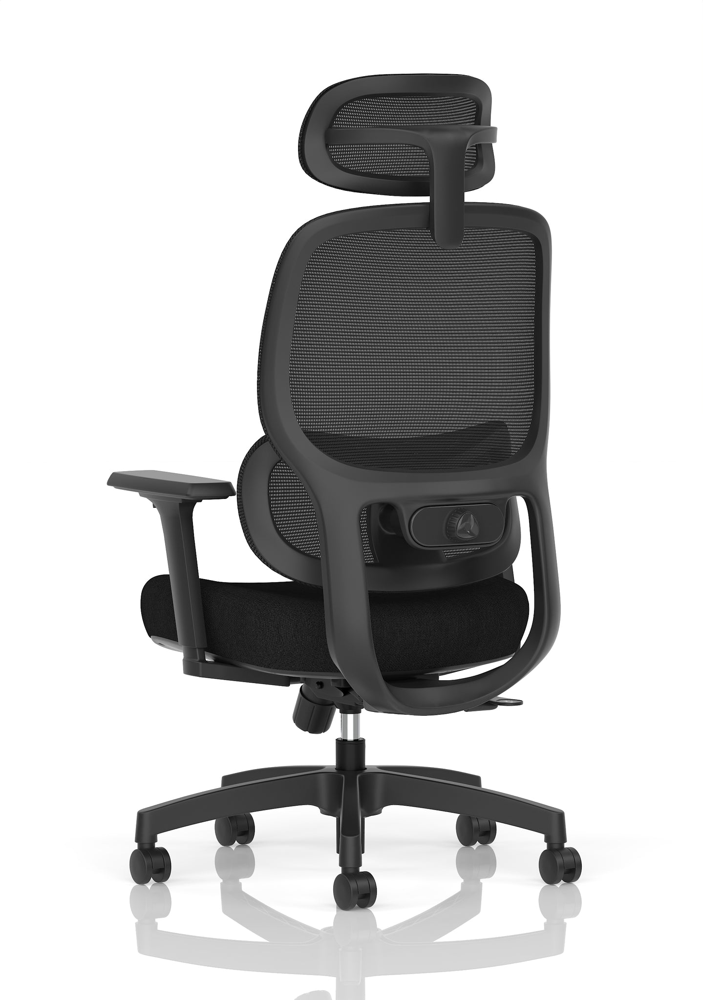 Rowan Mesh Back Office Chair – Black, Ergonomic, Self-Assembly, Durable Fabric & Polypropylene, 5-Year Mechanical Warranty – Modern Home or Office Desk Chair