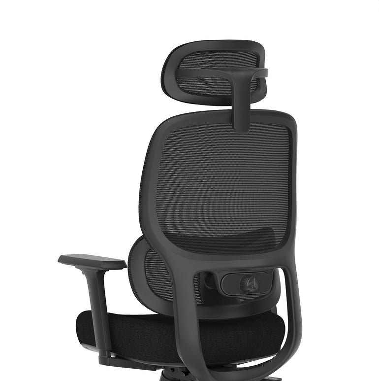 Rowan Mesh Back Office Chair – Black, Ergonomic, Self-Assembly, Durable Fabric & Polypropylene, 5-Year Mechanical Warranty – Modern Home or Office Desk Chair