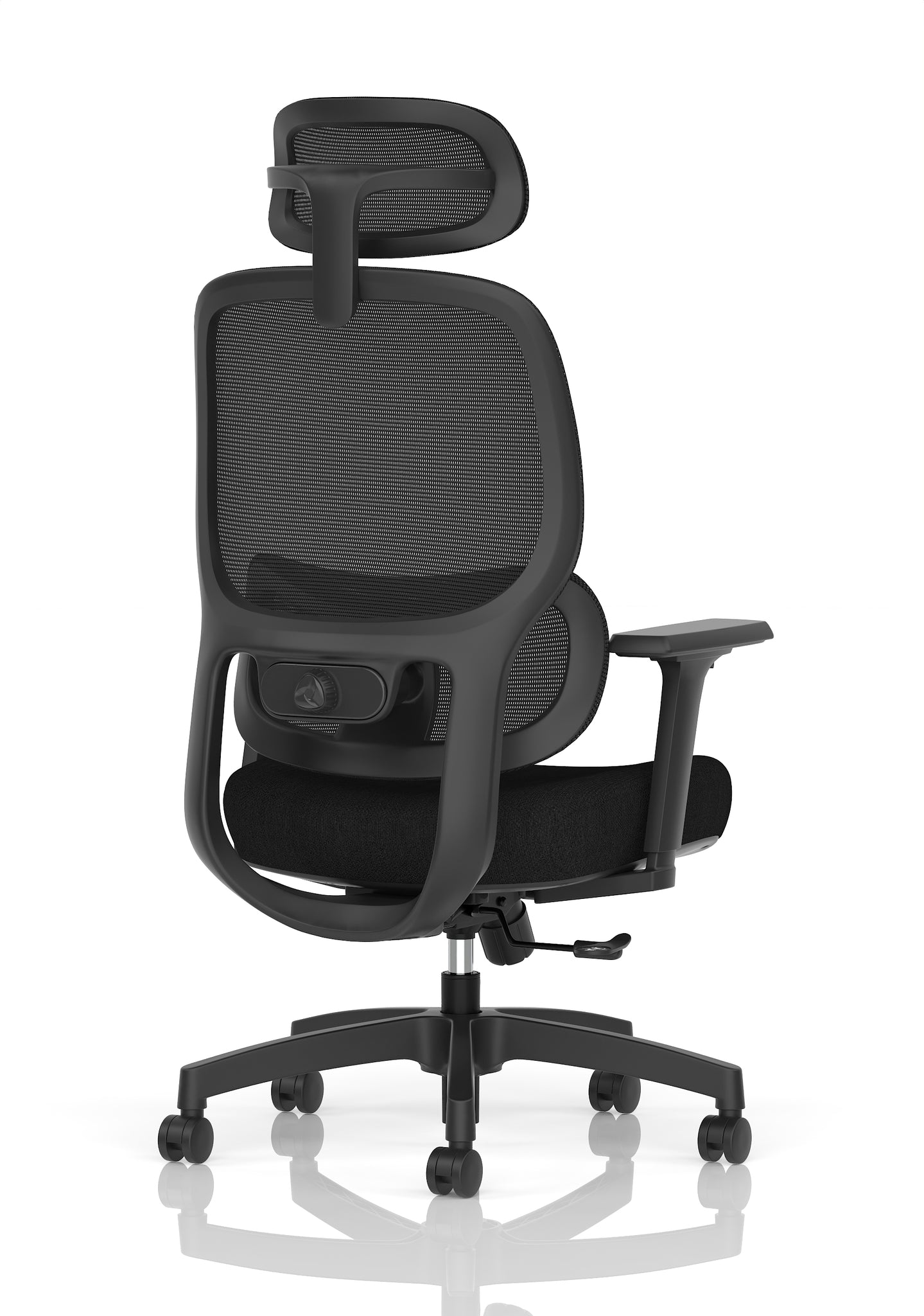Rowan Mesh Back Office Chair – Black, Ergonomic, Self-Assembly, Durable Fabric & Polypropylene, 5-Year Mechanical Warranty – Modern Home or Office Desk Chair