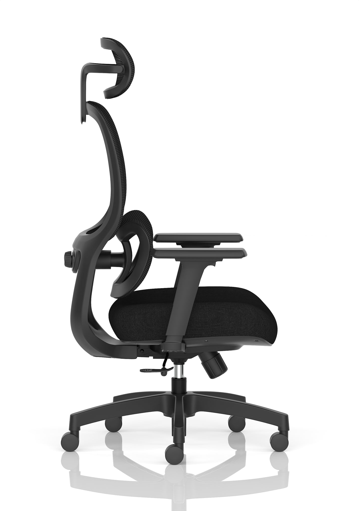 Rowan Mesh Back Office Chair – Black, Ergonomic, Self-Assembly, Durable Fabric & Polypropylene, 5-Year Mechanical Warranty – Modern Home or Office Desk Chair