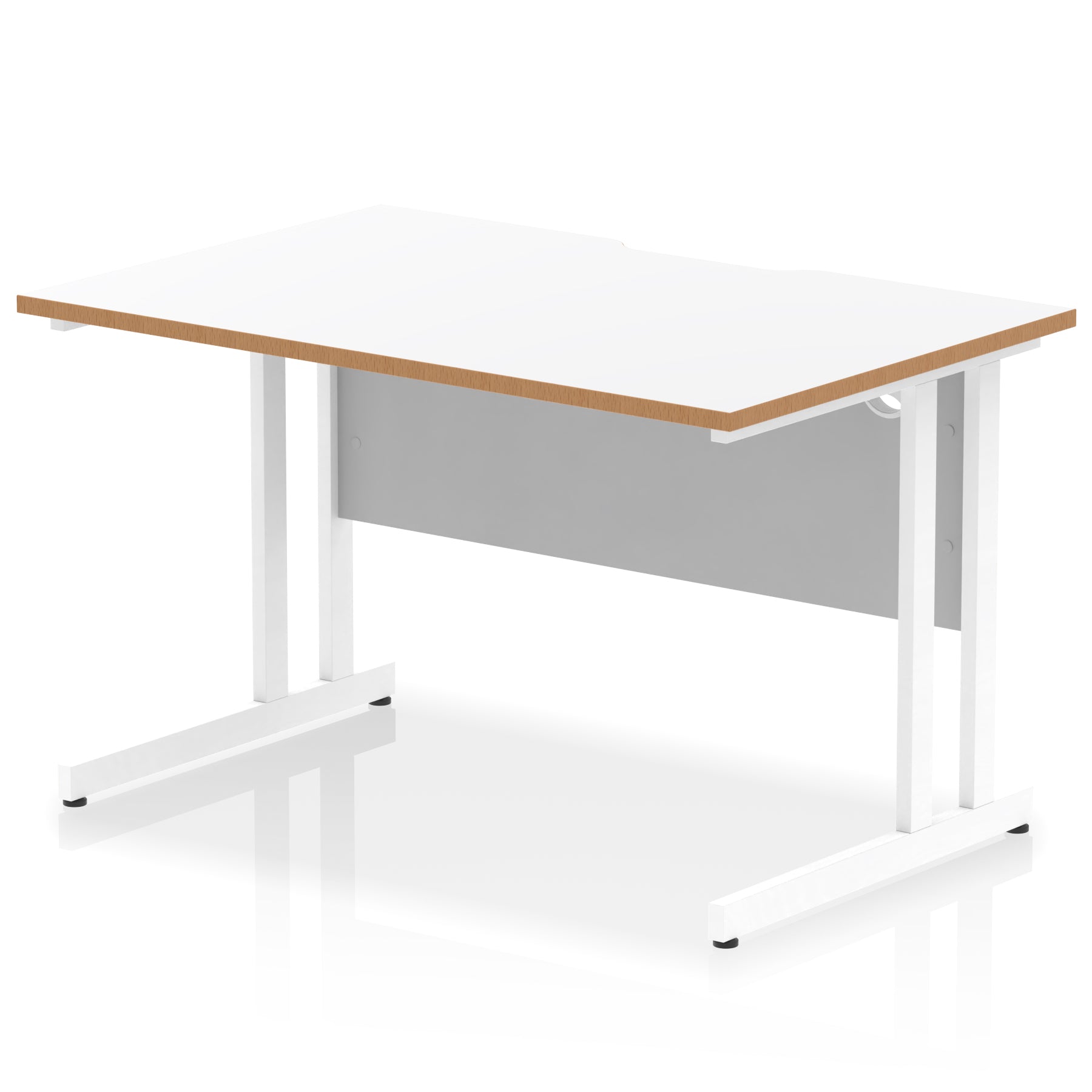 Impulse 1200mm Scalloped Edge Straight Office Desk – Cantilever Legs, Multiple Top & Frame Colours, Durable MFC, 10 Year Warranty, Self Assembly