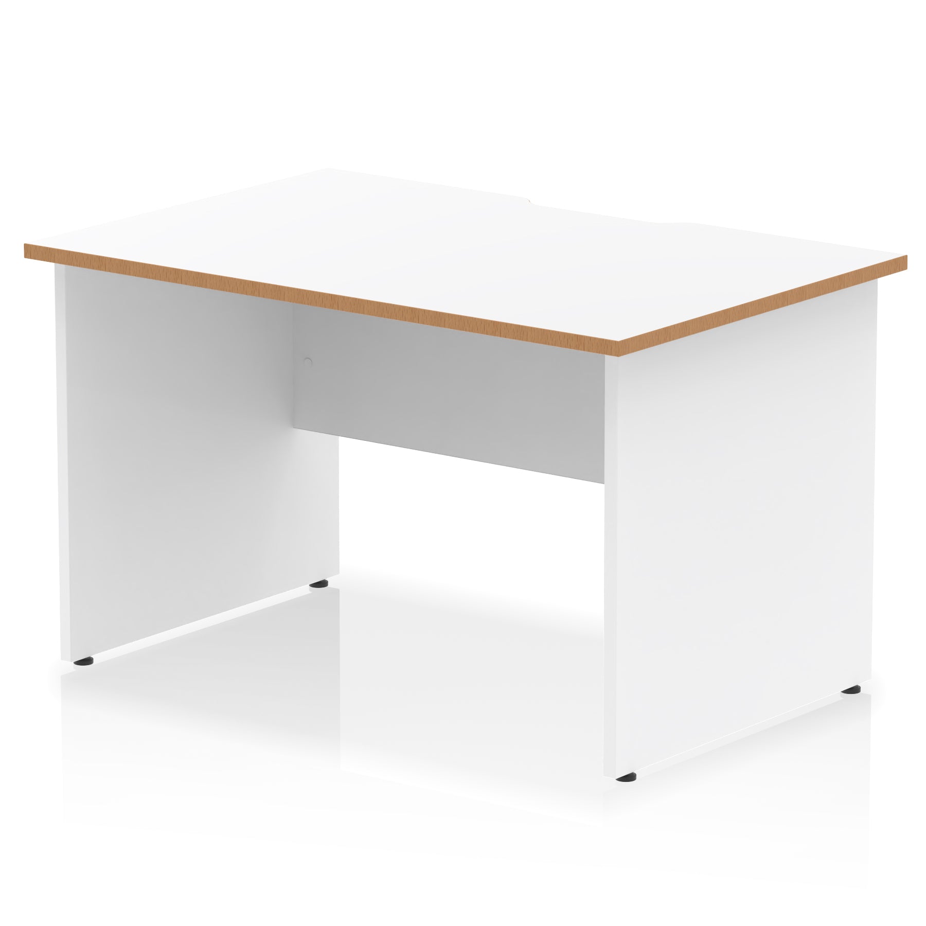 Impulse 1200mm Scalloped Edge Straight Desk with Panel End Legs – Multiple Top & Leg Colours – Durable MFC – 10 Year Warranty – Self Assembly