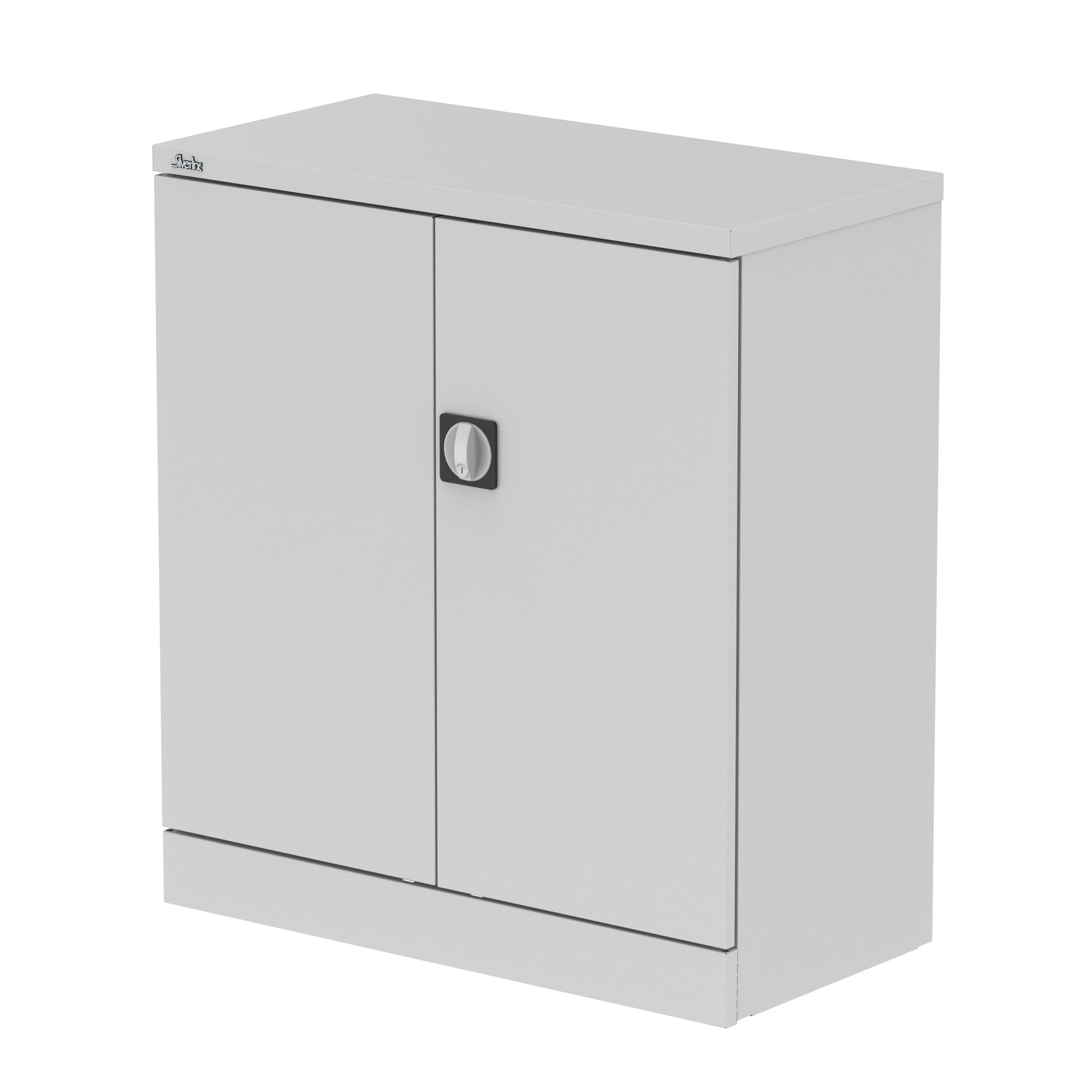 Qube Stationery 2-Door Steel Cupboard with Shelves, 1020mm or 1830mm Height, Black, Light Grey or White, Fully Assembled, 5 Year Warranty
