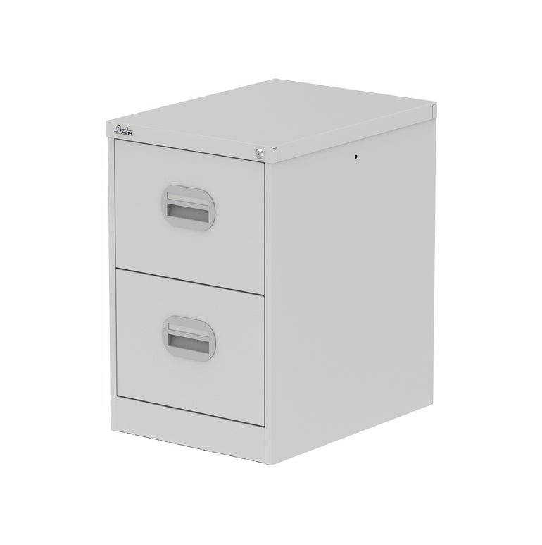 Qube Filing Cabinet – 2, 3 or 4 Drawer Steel Storage, Black, Light Grey or White, Pre-Assembled, 5 Year Warranty