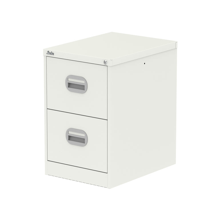 Qube Filing Cabinet – 2, 3 or 4 Drawer Steel Storage, Black, Light Grey or White, Pre-Assembled, 5 Year Warranty