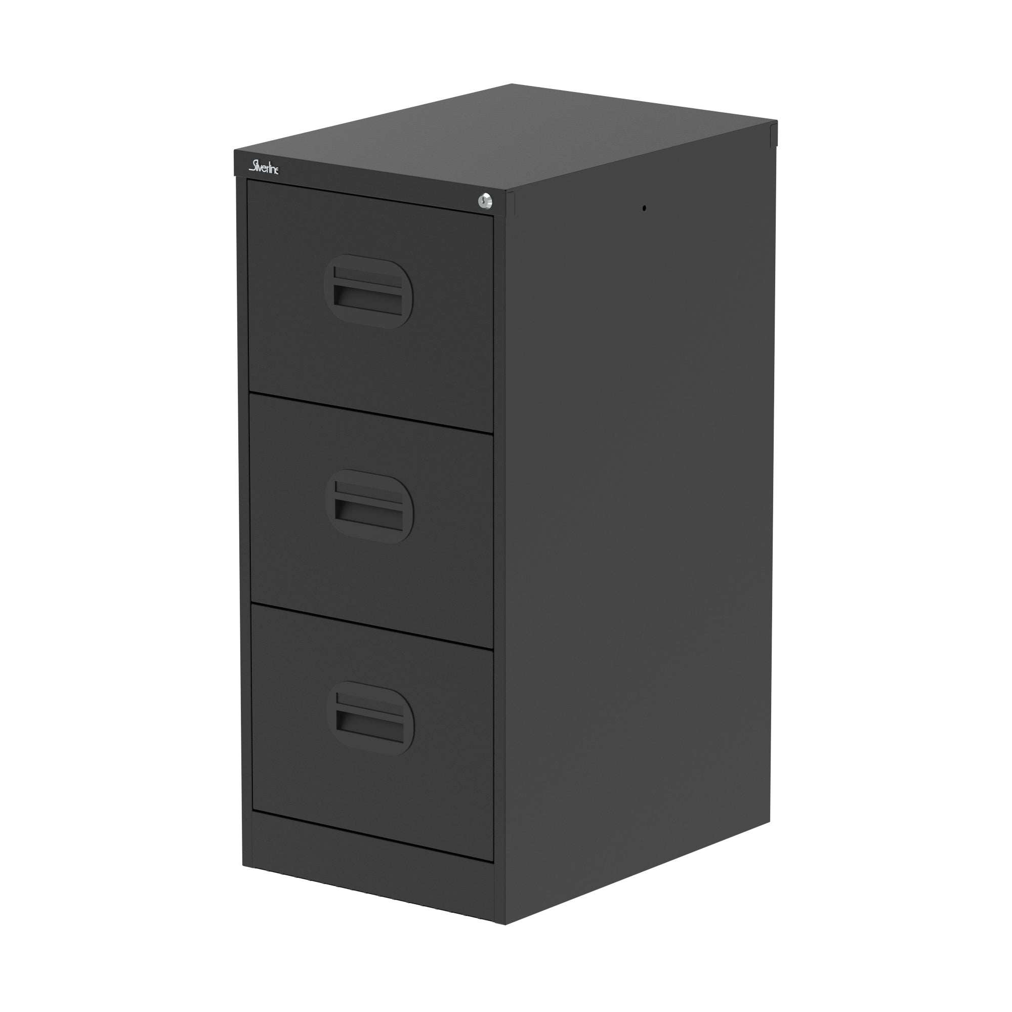 Qube Filing Cabinet – 2, 3 or 4 Drawer Steel Storage, Black, Light Grey or White, Pre-Assembled, 5 Year Warranty
