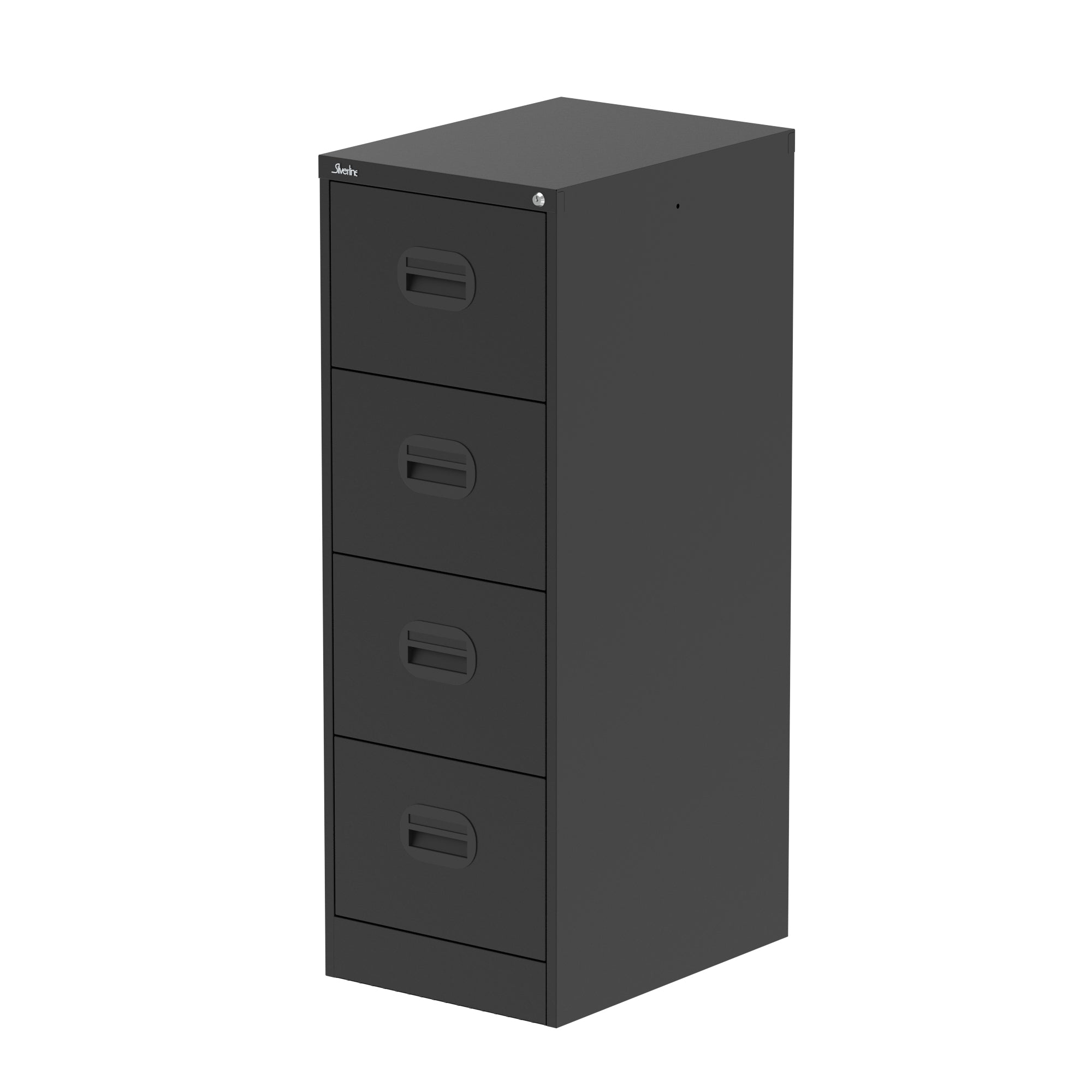 Qube Filing Cabinet – 2, 3 or 4 Drawer Steel Storage, Black, Light Grey or White, Pre-Assembled, 5 Year Warranty