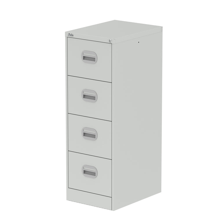 Qube Filing Cabinet – 2, 3 or 4 Drawer Steel Storage, Black, Light Grey or White, Pre-Assembled, 5 Year Warranty