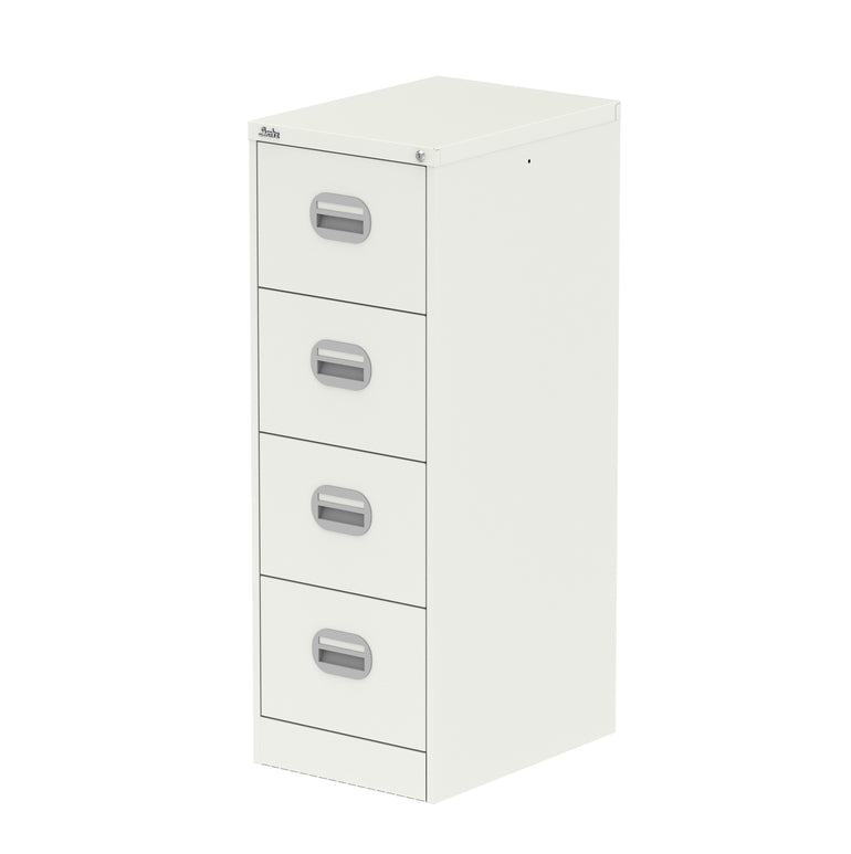 Qube Filing Cabinet – 2, 3 or 4 Drawer Steel Storage, Black, Light Grey or White, Pre-Assembled, 5 Year Warranty