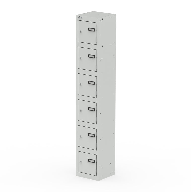Qube Steel Locker 1800mm High, Multiple Door Options, Light Grey – Durable Office Storage, 5 Year Warranty