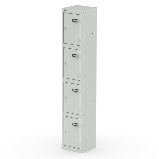 Qube Steel Locker 1800mm High, Multiple Door Options, Light Grey – Durable Office Storage, 5 Year Warranty