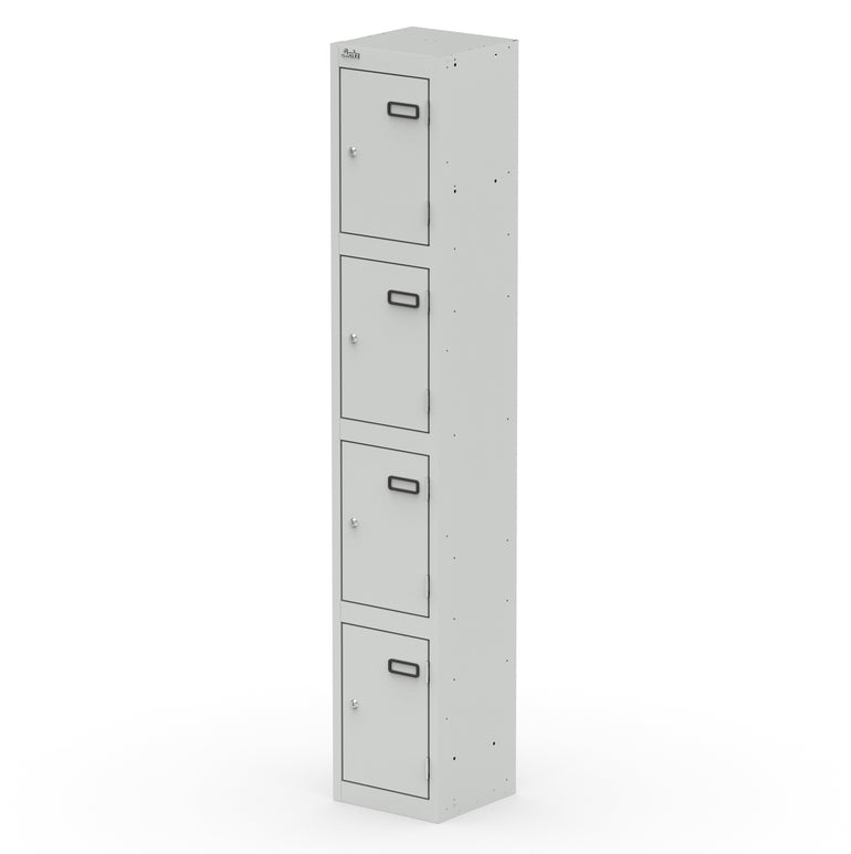 Qube Steel Locker 1800mm High, Multiple Door Options, Light Grey – Durable Office Storage, 5 Year Warranty