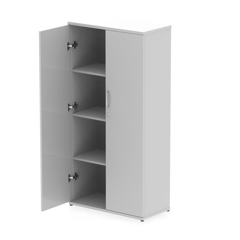 Impulse MFC Cupboard - Self-Assembly, 4 Sizes, 5-Year Guarantee, Adjustable Shelves, Lockable Doors - 800mm W x 400mm D (43-92kg)