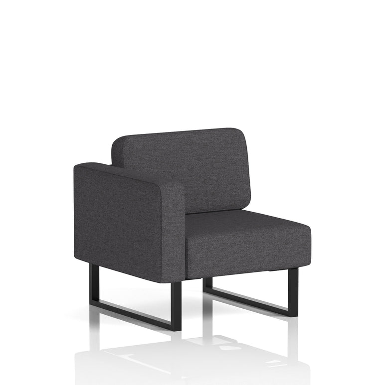 Brixworth Modular Modular Right Unit – Office Seating, Multiple Fabric Colours & Black or White Legs, Plywood/Foam/Fabric, Self-Assembly, 10yr Frame Warranty