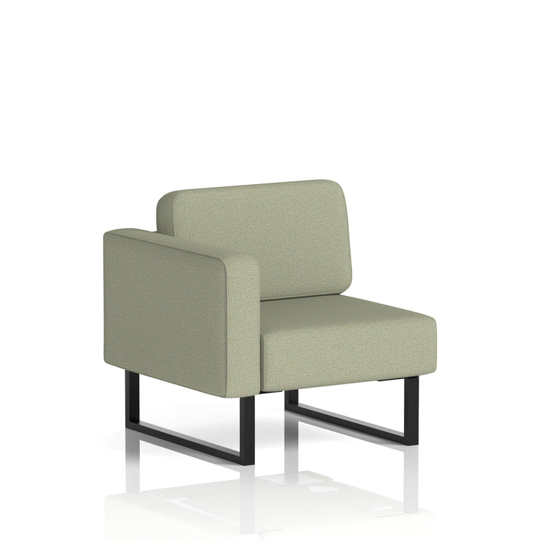 Brixworth Modular Modular Right Unit – Office Seating, Multiple Fabric Colours & Black or White Legs, Plywood/Foam/Fabric, Self-Assembly, 10yr Frame Warranty