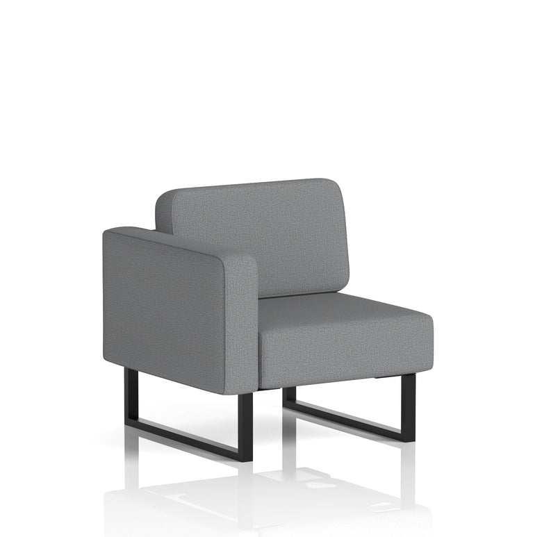 Brixworth Modular Modular Right Unit – Office Seating, Multiple Fabric Colours & Black or White Legs, Plywood/Foam/Fabric, Self-Assembly, 10yr Frame Warranty