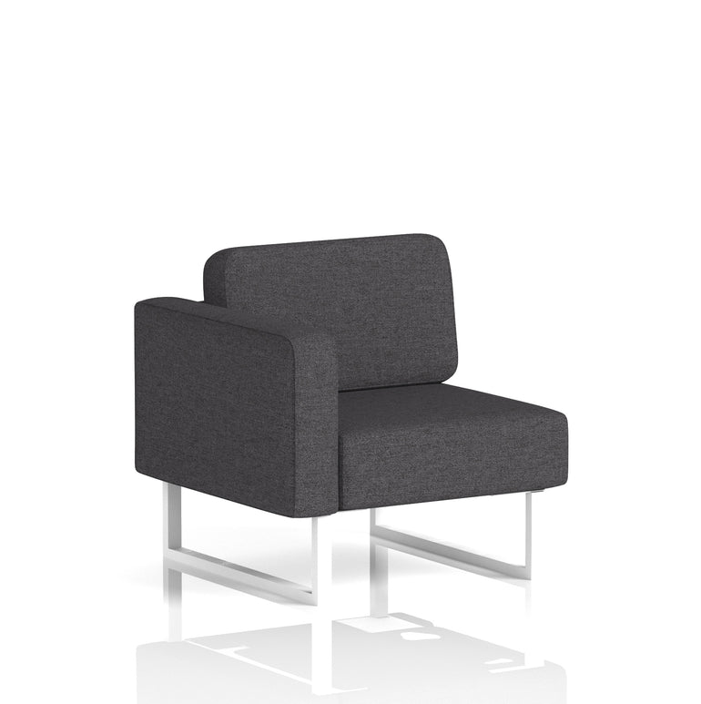 Brixworth Modular Modular Right Unit – Office Seating, Multiple Fabric Colours & Black or White Legs, Plywood/Foam/Fabric, Self-Assembly, 10yr Frame Warranty