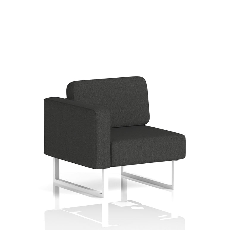 Brixworth Modular Modular Right Unit – Office Seating, Multiple Fabric Colours & Black or White Legs, Plywood/Foam/Fabric, Self-Assembly, 10yr Frame Warranty