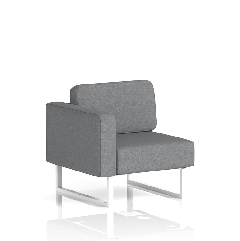 Brixworth Modular Modular Right Unit – Office Seating, Multiple Fabric Colours & Black or White Legs, Plywood/Foam/Fabric, Self-Assembly, 10yr Frame Warranty