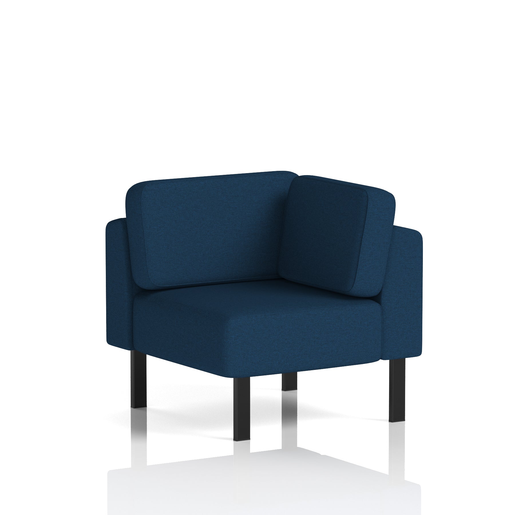 Brixworth Modular Office Corner Seating Unit – Custom Fabric Colours, Black or White Legs, Plywood & Foam Construction, Self-Assembly, 10yr Frame/5yr Fabric Warranty