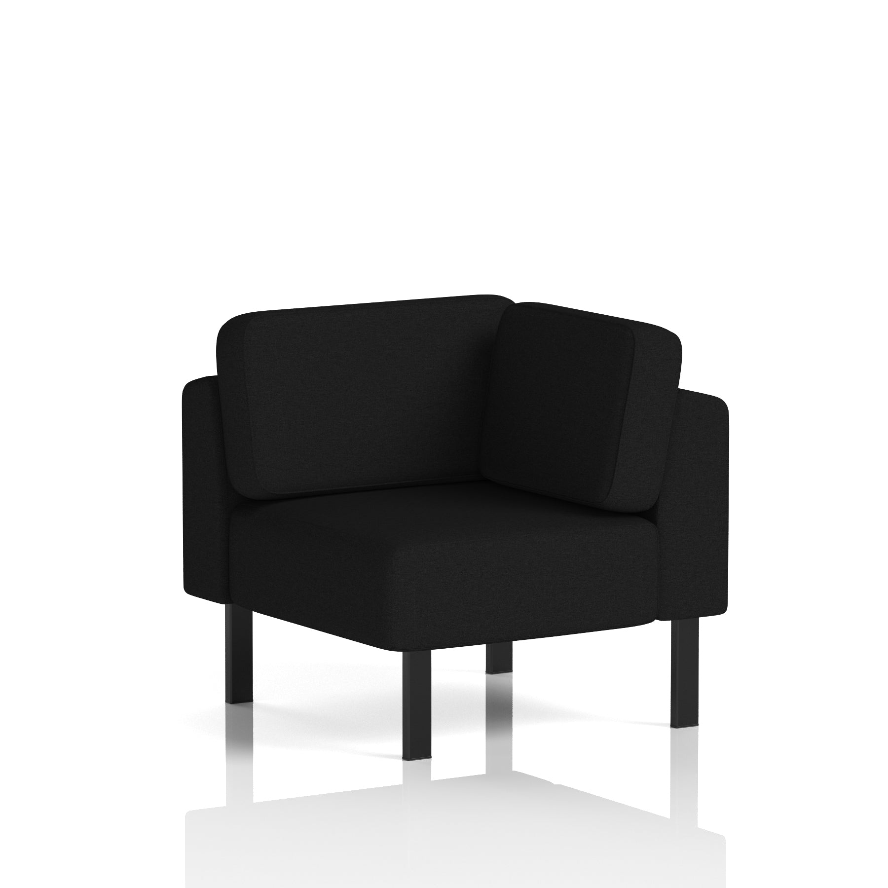 Brixworth Modular Office Corner Seating Unit – Custom Fabric Colours, Black or White Legs, Plywood & Foam Construction, Self-Assembly, 10yr Frame/5yr Fabric Warranty