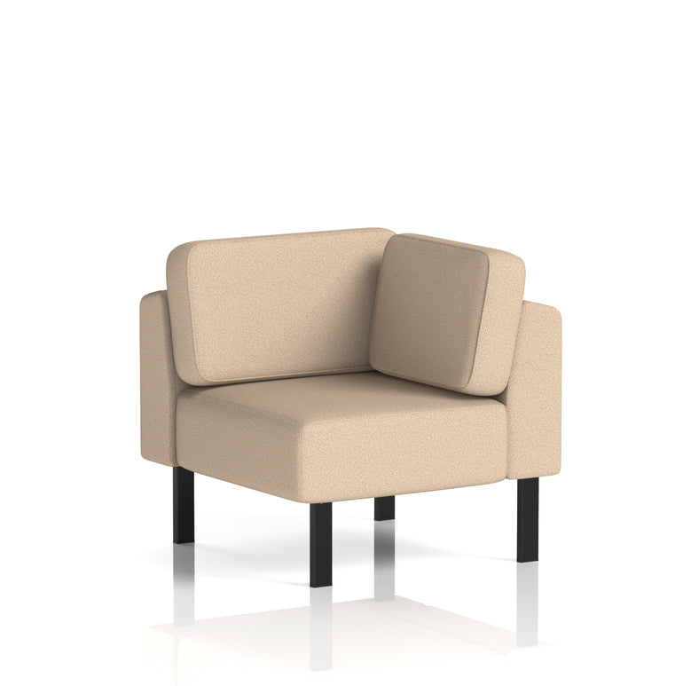 Brixworth Modular Office Corner Seating Unit – Custom Fabric Colours, Black or White Legs, Plywood & Foam Construction, Self-Assembly, 10yr Frame/5yr Fabric Warranty