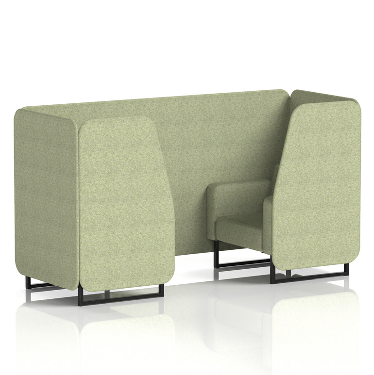 Brixworth Single Tone Office Booth – 2/4/6 Seater, Multiple Panel & Sofa Colours, Black or White Frame, Plywood/Foam/Fabric, Self-Assembly, 10yr Frame Warranty