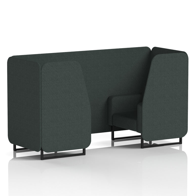Brixworth Single Tone Office Booth – 2/4/6 Seater, Multiple Panel & Sofa Colours, Black or White Frame, Plywood/Foam/Fabric, Self-Assembly, 10yr Frame Warranty