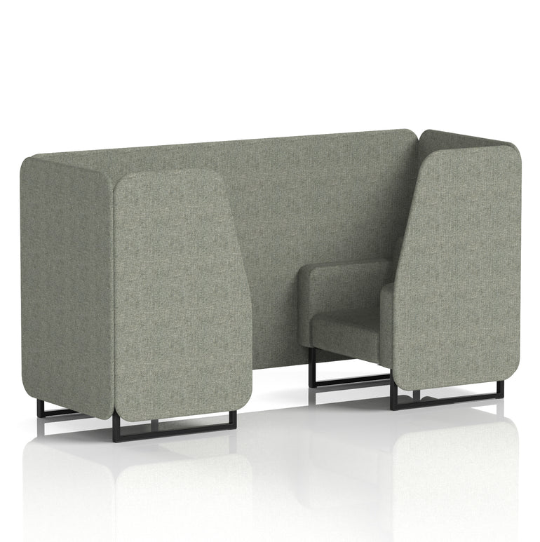 Brixworth Single Tone Office Booth – 2/4/6 Seater, Multiple Panel & Sofa Colours, Black or White Frame, Plywood/Foam/Fabric, Self-Assembly, 10yr Frame Warranty
