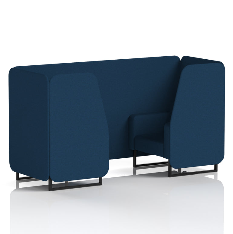 Brixworth Single Tone Office Booth – 2/4/6 Seater, Multiple Panel & Sofa Colours, Black or White Frame, Plywood/Foam/Fabric, Self-Assembly, 10yr Frame Warranty