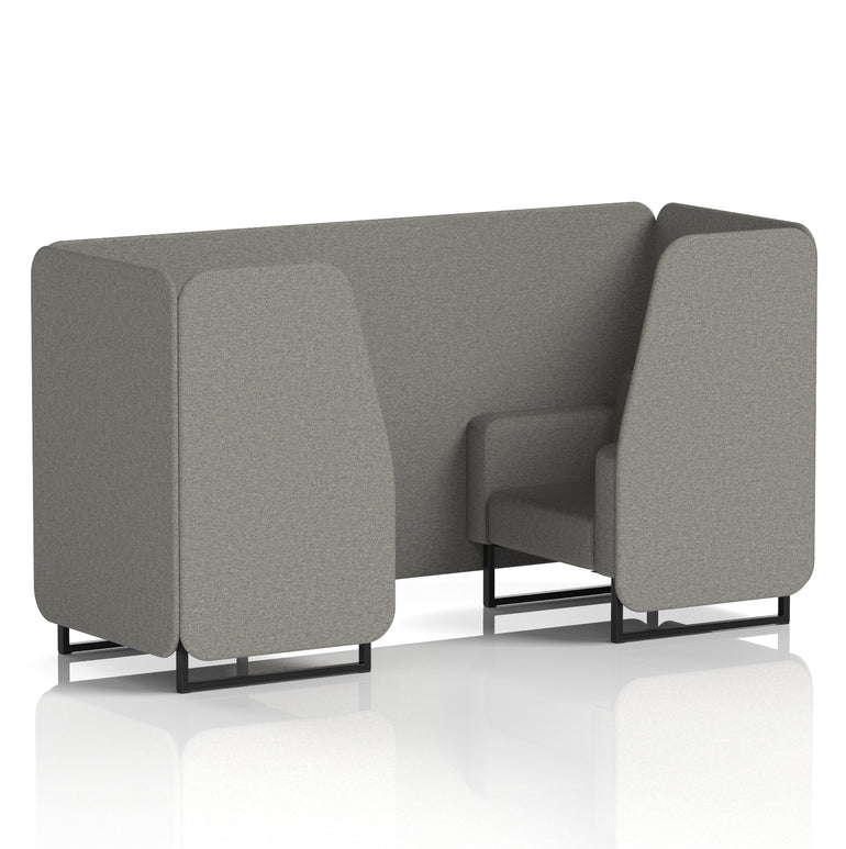 Brixworth Single Tone Office Booth – 2/4/6 Seater, Multiple Panel & Sofa Colours, Black or White Frame, Plywood/Foam/Fabric, Self-Assembly, 10yr Frame Warranty