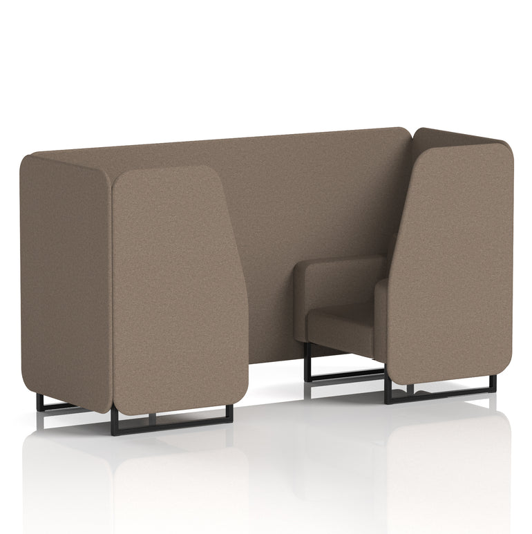 Brixworth Single Tone Office Booth – 2/4/6 Seater, Multiple Panel & Sofa Colours, Black or White Frame, Plywood/Foam/Fabric, Self-Assembly, 10yr Frame Warranty
