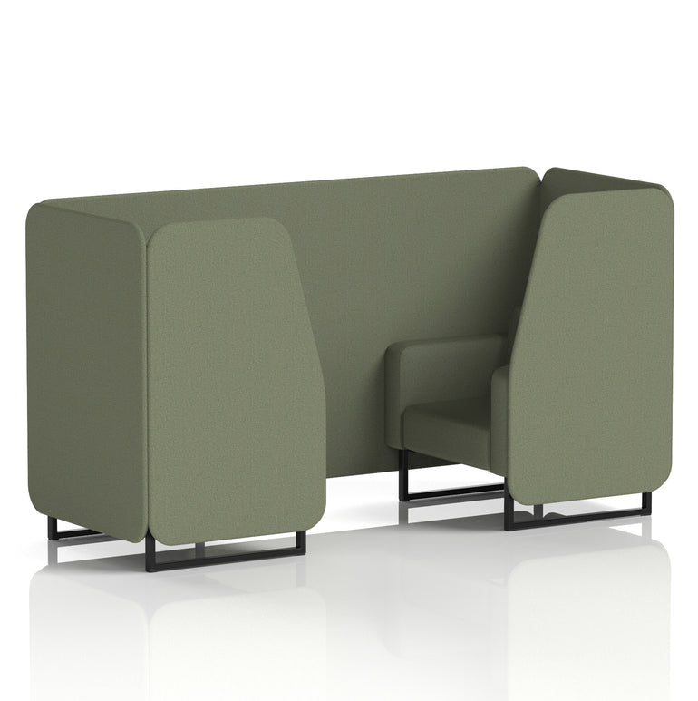 Brixworth Single Tone Office Booth – 2/4/6 Seater, Multiple Panel & Sofa Colours, Black or White Frame, Plywood/Foam/Fabric, Self-Assembly, 10yr Frame Warranty