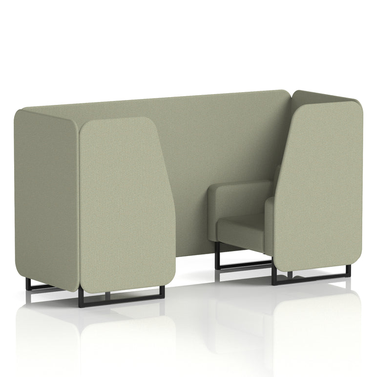 Brixworth Single Tone Office Booth – 2/4/6 Seater, Multiple Panel & Sofa Colours, Black or White Frame, Plywood/Foam/Fabric, Self-Assembly, 10yr Frame Warranty
