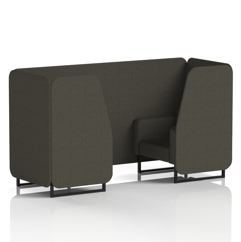 Brixworth Single Tone Office Booth – 2/4/6 Seater, Multiple Panel & Sofa Colours, Black or White Frame, Plywood/Foam/Fabric, Self-Assembly, 10yr Frame Warranty